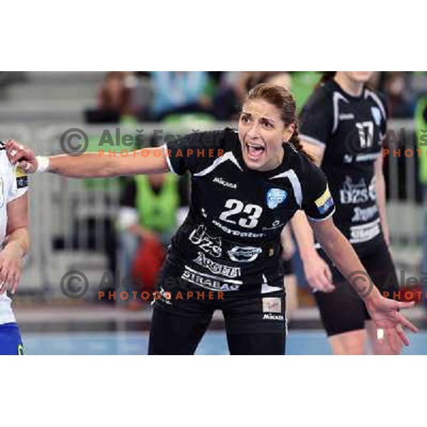 Andrea Penezic of Krim Mercator in action during handball match Krim Mercator-Oltchim Valcea in EHF Women\'s Champions league, played in Arena Stozice, Ljubljana, Slovenia on February 10, 2013 