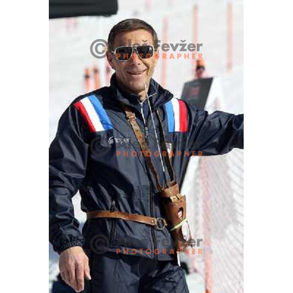 Pavel Grasic at Retro Ski fest at Krvavec Ski resort, Cerklje, Slovenia on March 3, 2012 
