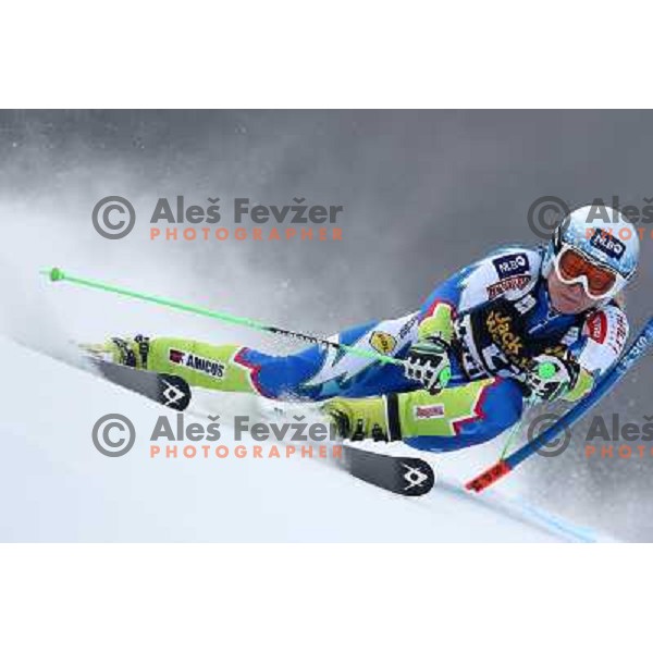 Ana Drev of Slovenia at Audi FIS Ski World Cup giant slalom for 49.Golden Fox Trophy-Zlata Lisica in Maribor, Slovenia in January 26, 2013 