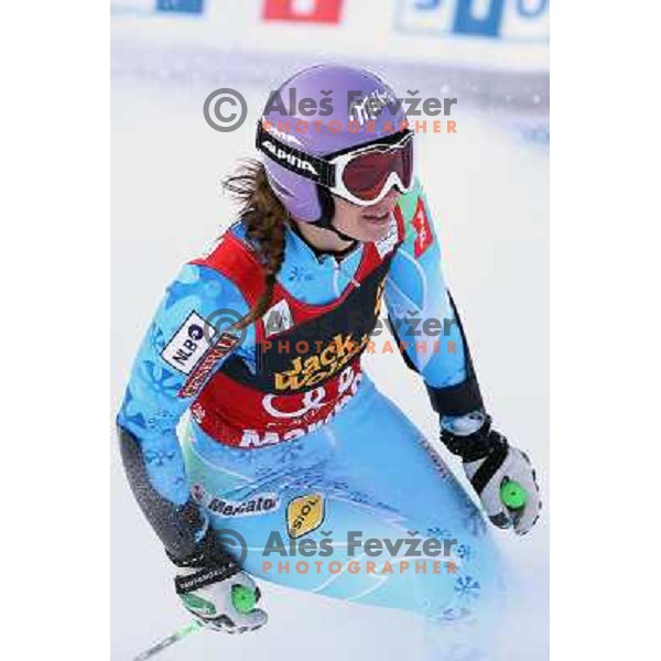 Tina Maze of Slovenia skiing in the second run of 49.Zlata Lisica- Golden Fox Trophy Audi FIS SKI World Cup slalom in Maribor, Slovenia on January 26,2013 