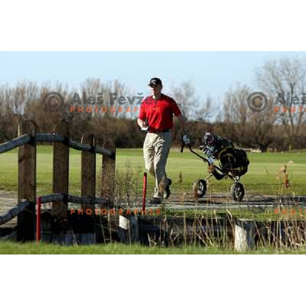 playing 12th hole at Grado golf course, Italy