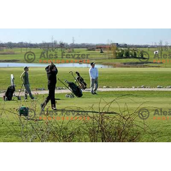 Teeing of at 5th hole at Grado golf course, Italy