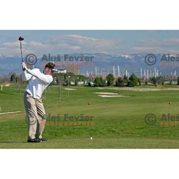Teeinf of at 4th hole at Grado golf course, Italy