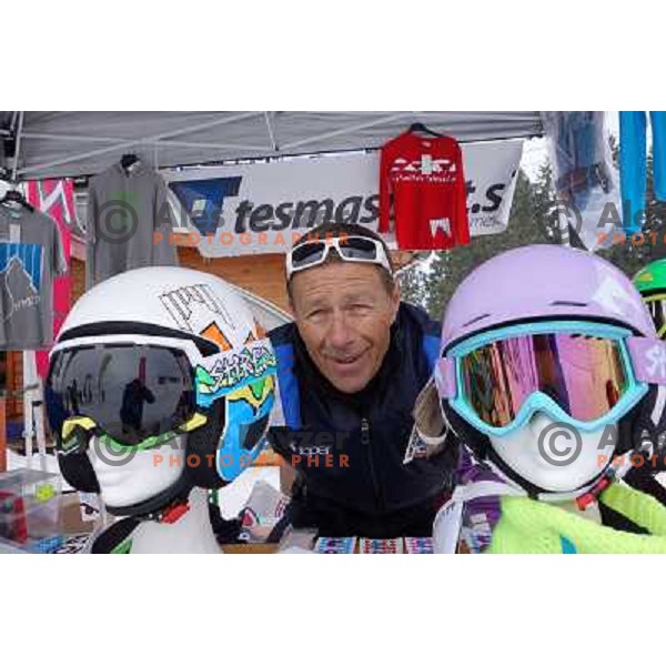 Pavel Grasic at Retro Ski Fest - vintage skiing day at Krvavec Ski resort, Cerklje, Slovenia on March 2, 2013 