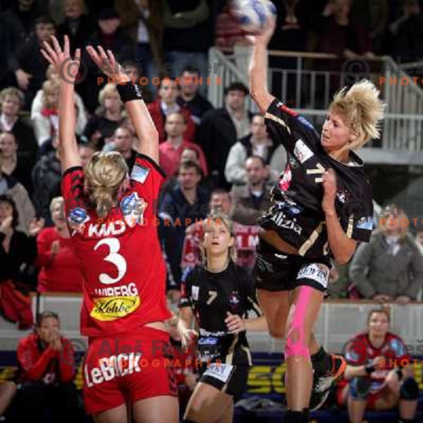 Gabriella Kindl at EHF Championsleague match Krim Mercator- Aalborg DH in Hala Tivoli, Ljubljana. Krim Mercator won 30:26.