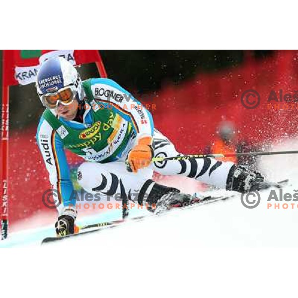 skiing in first run of AUDI FIS Ski World Cup Giant Slalom for 52. Vitranc Cup in Kranjska Gora, Slovenia on March 9 ,2013 