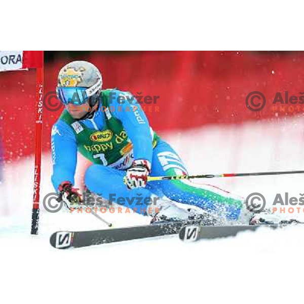 skiing in first run of AUDI FIS Ski World Cup Giant Slalom for 52. Vitranc Cup in Kranjska Gora, Slovenia on March 9 ,2013 