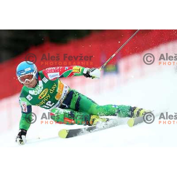 skiing in first run of AUDI FIS Ski World Cup Giant Slalom for 52. Vitranc Cup in Kranjska Gora, Slovenia on March 9 ,2013 