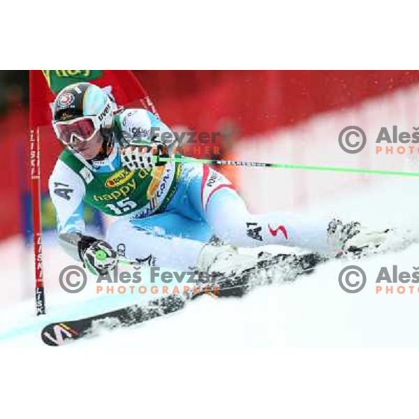 skiing in first run of AUDI FIS Ski World Cup Giant Slalom for 52. Vitranc Cup in Kranjska Gora, Slovenia on March 9 ,2013 