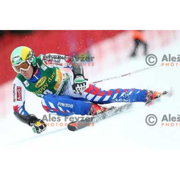 skiing in first run of AUDI FIS Ski World Cup Giant Slalom for 52. Vitranc Cup in Kranjska Gora, Slovenia on March 9 ,2013 