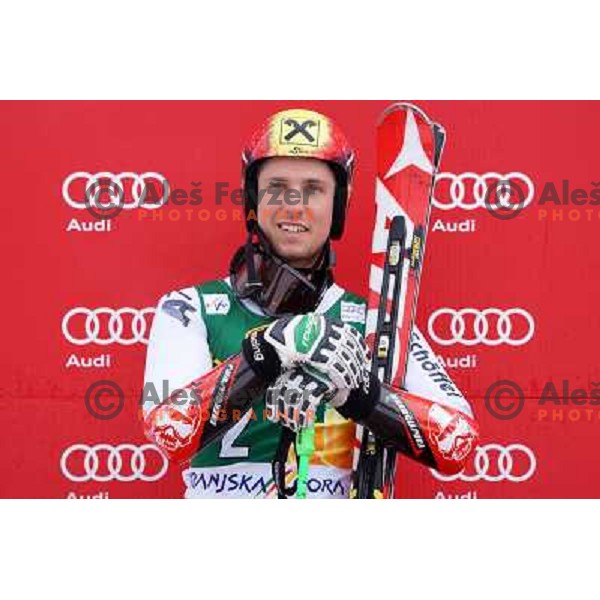 Marcel Hirscher (AUT) runner-up of AUDI FIS Ski World Cup Giant Slalom in Kranjska gora, Slovenia on March 9, 2013 