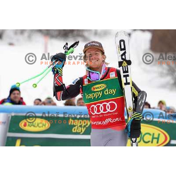 Ted Ligety (USA) winner of AUDI FIS Ski World Cup Giant Slalom in Kranjska gora, Slovenia on March 9, 2013 