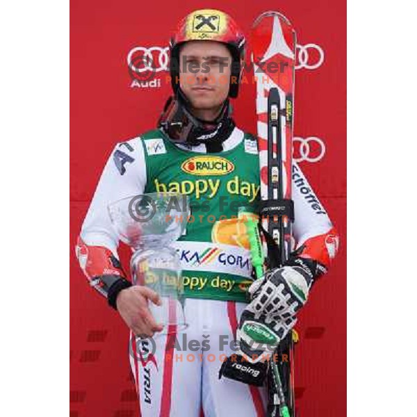 Marcel Hirscher (AUT) runner-up of AUDI FIS Ski World Cup Giant Slalom in Kranjska gora, Slovenia on March 9, 2013 