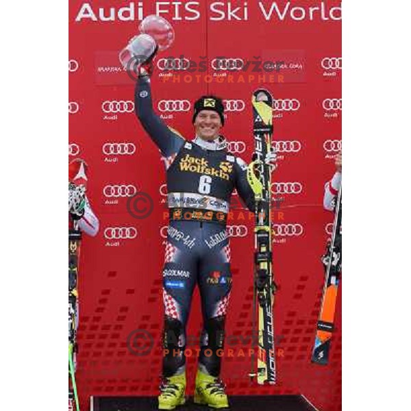 Ivica Kostelic (CRO), winner of AUDI FIS Ski World Cup Slalom for 52.Vitranc Cup in Kranjska gora, Slovenia on March 10, 2013 