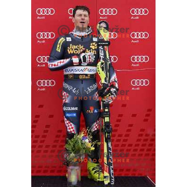 Ivica Kostelic (CRO), winner of AUDI FIS Ski World Cup Slalom for 52.Vitranc Cup in Kranjska gora, Slovenia on March 10, 2013 