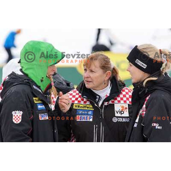 Kostelic family at AUDI FIS Ski World Cup Slalom for 52.Vitranc Cup in Kranjska gora, Slovenia on March 10, 2013 