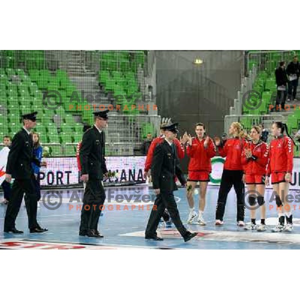 handball match Krim Mercator - Zvezda Zvenigorod in EHF Women\'s Champions league, played in Arena Stozice, Ljubljana, Slovenia on March 10, 2013 