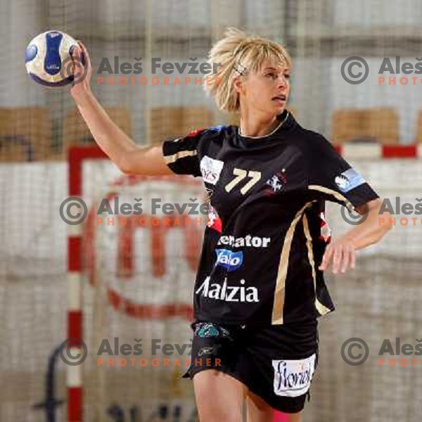 Gabriella Kindl at EHF Championsleague match Krim Mercator- Aalborg DH in Hala Tivoli, Ljubljana. Krim Mercator won the match 30:26.