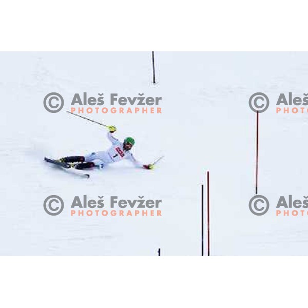 Riccardo Tonetti (ITA) at Europa Cup slalom in Kranjska gora, Slovenia on March 11, 2013 