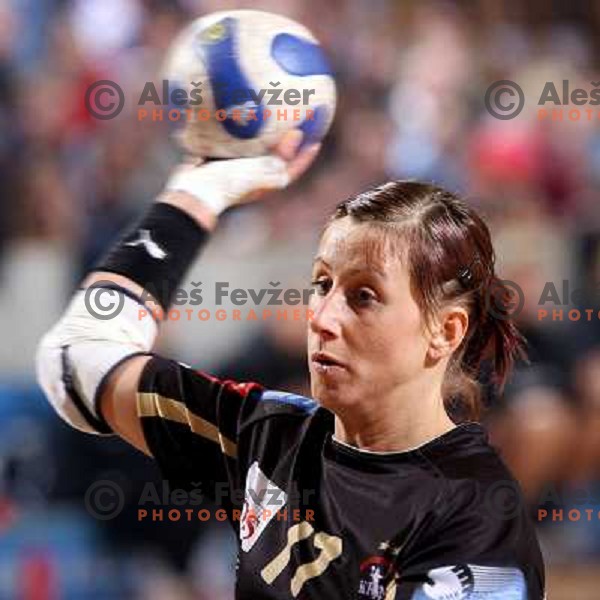 Tanja Oder at EHF Championsleague match Krim Mercator- Aalborg DH in Hala Tivoli, Ljubljana. Krim Mercator won the match 30:26.