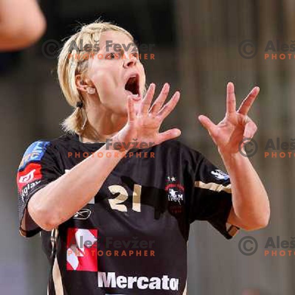 Siti at EHF Championsleague match Krim Mercator- Aalborg DH in Hala Tivoli, Ljubljana. Krim Mercator won the match 30:26.
