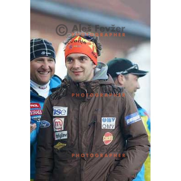 Mitja Oranic at the reception of Slovenian Winter Sports Champions in Congress Square, Ljubljana, Slovenia on March 19, 2013 