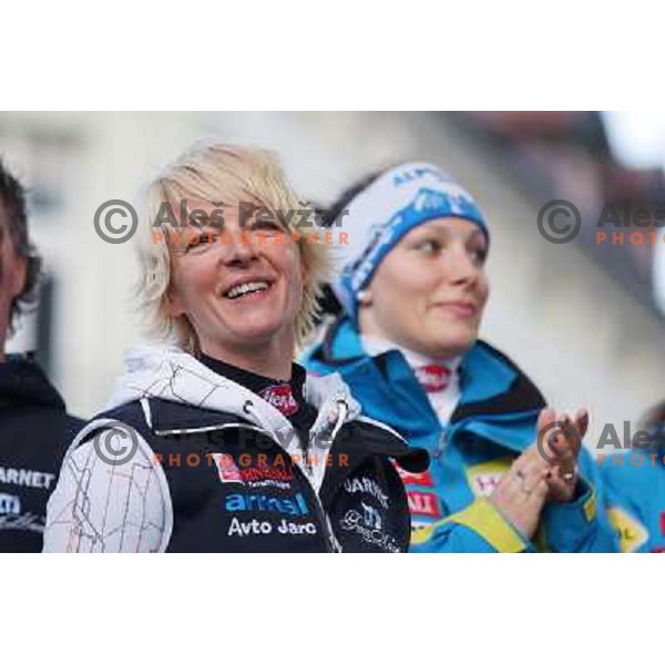 Nezka Poljansek at the reception of Slovenian Winter Sports Champions in Congress Square, Ljubljana, Slovenia on March 19, 2013 