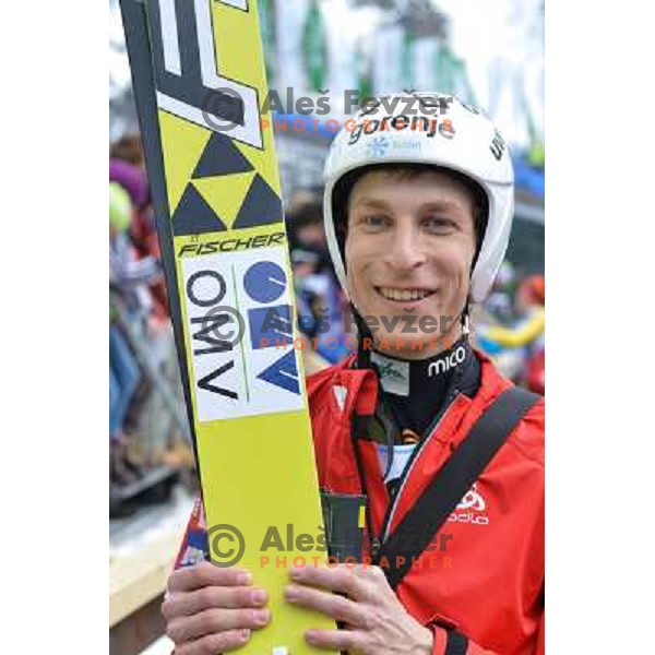 Jurij Tepes of Slovenia during qualifications at 1st day of FIS Ski Jumping World Cup Finals Planica, March 21th, 2013 in Planica, Slovenia. 