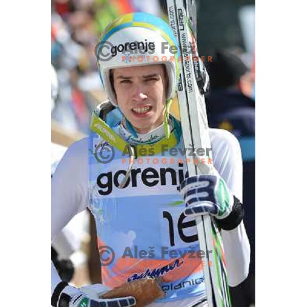 Anze Semenic during qualifications at 1st day of FIS Ski Jumping World Cup Finals Planica, March 21th, 2013 in Planica, Slovenia. 