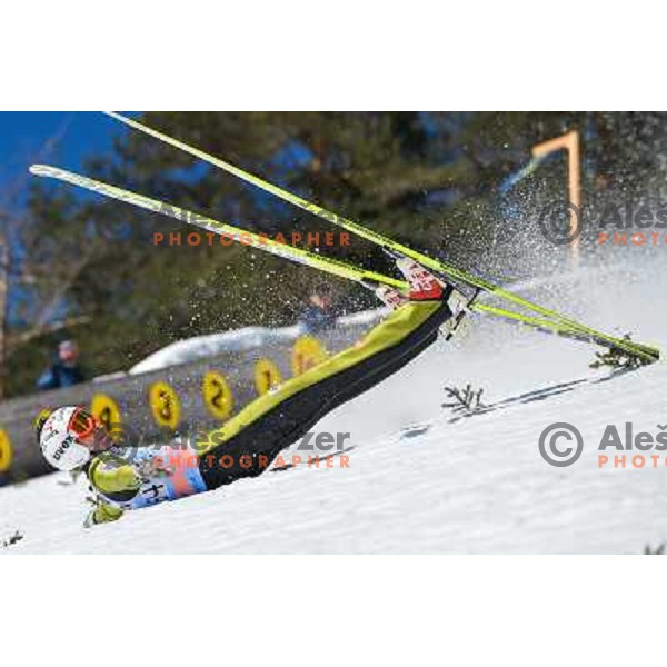 Jurij Tepes of Slovenia during qualifications at 1st day of FIS Ski Jumping World Cup Finals Planica, March 21th, 2013 in Planica, Slovenia. 