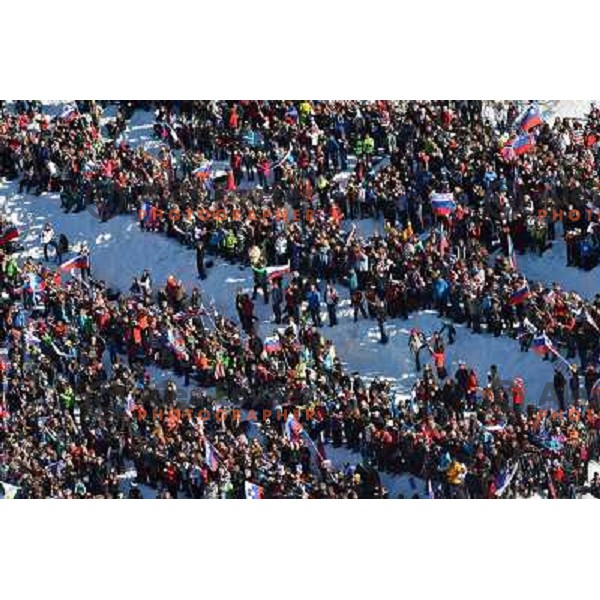 Spectators during of FIS Ski Jumping World Cup Planica, March 22th, 2013 in Planica, Slovenia 