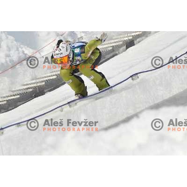 Jurij Tepes of Slovenia during team competition at FIS Ski jumping World Cup Final in Planica, Slovenia on March 23, 2013 