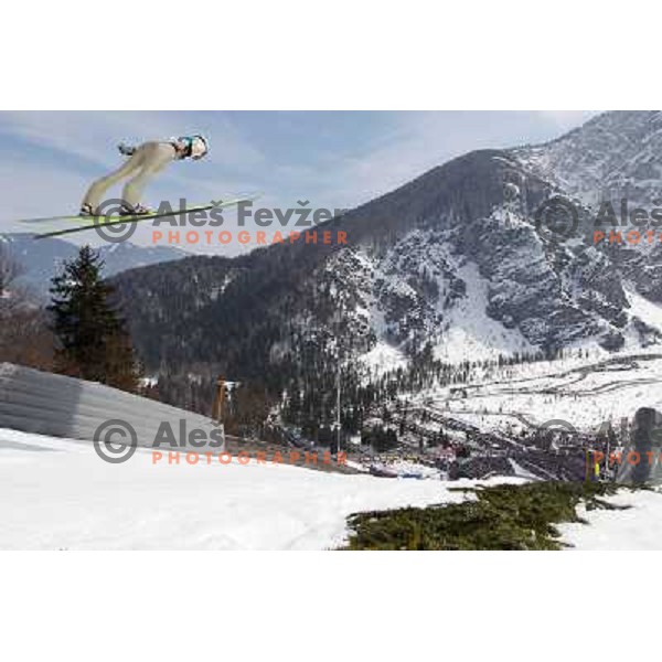 Action during team competition at FIS Ski jumping World Cup Final in Planica, Slovenia on March 23, 2013 