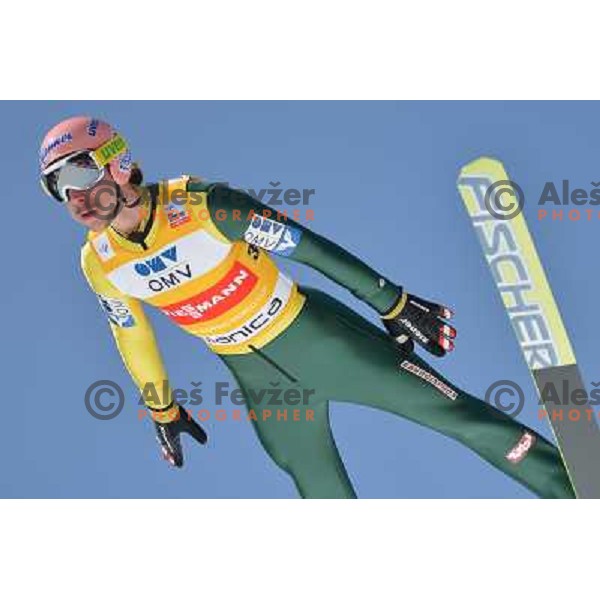 Martin Koch of Austria during team competition at FIS Ski jumping World Cup Final in Planica, Slovenia on March 23, 2013 