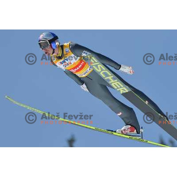 Gregor Schlierenzauer of Austria during team competition at FIS Ski jumping World Cup Final in Planica, Slovenia on March 23, 2013 