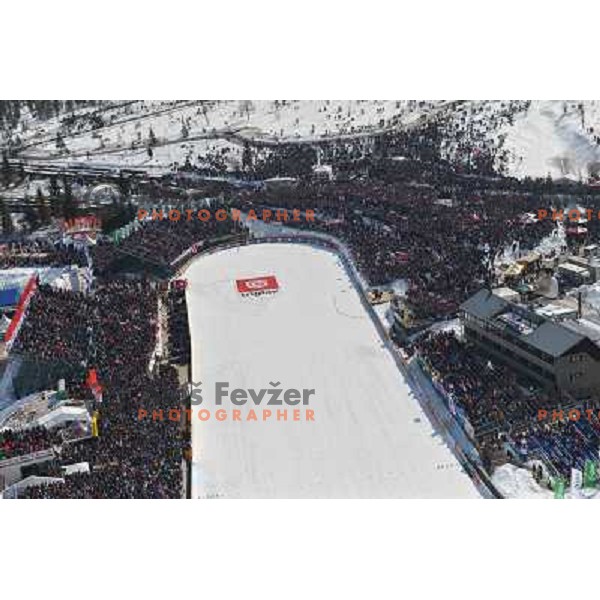 Action during team competition at FIS Ski jumping World Cup Final in Planica, Slovenia on March 23, 2013 