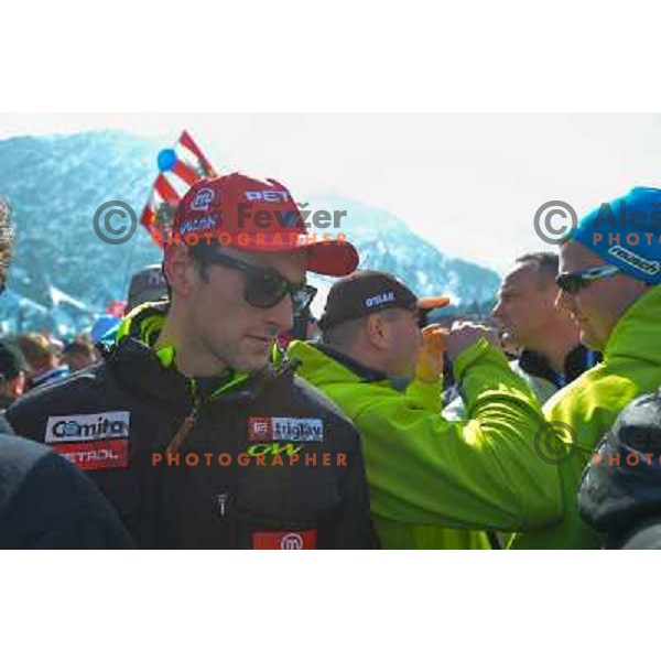 Jakov Fak during team competition at FIS Ski jumping World Cup Final in Planica, Slovenia on March 23, 2013 