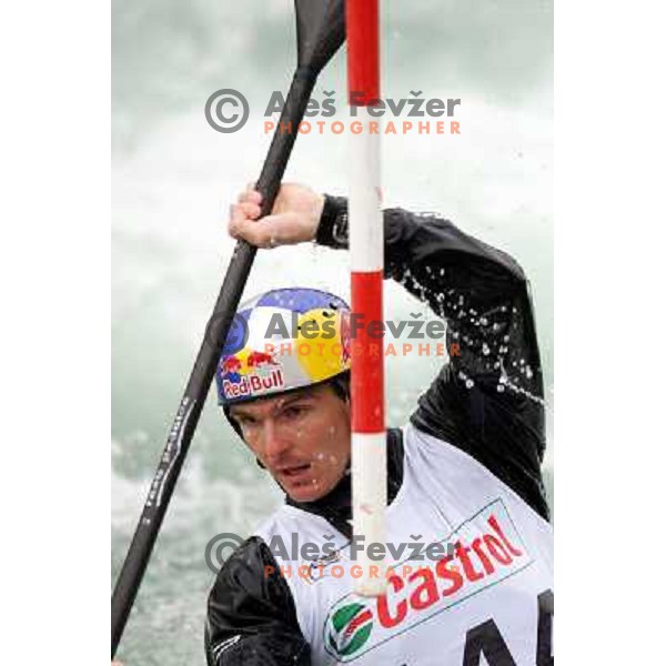 Peter Kauzer of Slovenia during kayak & canoe slalom race "Season opener" in Tacen, Ljubljana on March 23, 2013 