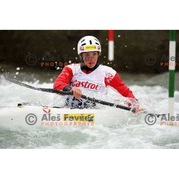 Viktoria Wolfhardt of Austria during kayak & canoe slalom race "Season opener" in Tacen, Ljubljana on March 23, 2013 