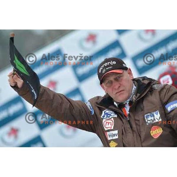 Goran Janus, head-coach of Slovenija during final competition at FIS Ski jumping World Cup Final in Planica, Slovenia on March 24, 2013 