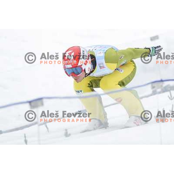 Robert Kranjec of Slovenia during final competition at FIS Ski jumping World Cup Final in Planica, Slovenia on March 24, 2013 