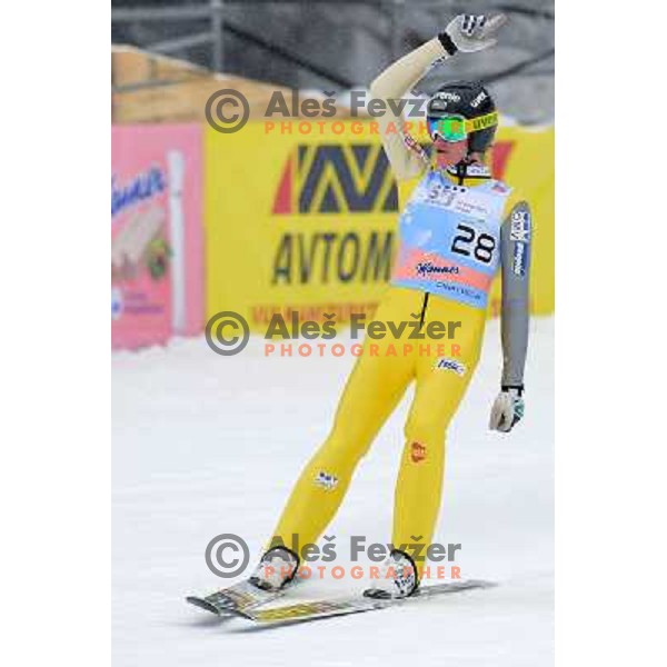 Peter Prevc of Slovenia during final competition at FIS Ski jumping World Cup Final in Planica, Slovenia on March 24, 2013 