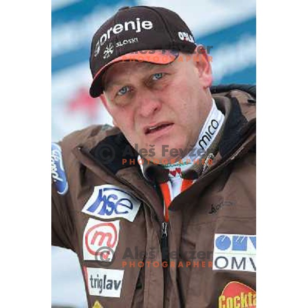Goran Janus, head-coach of Slovenia during final competition at FIS Ski jumping World Cup Final in Planica, Slovenia on March 24, 2013 