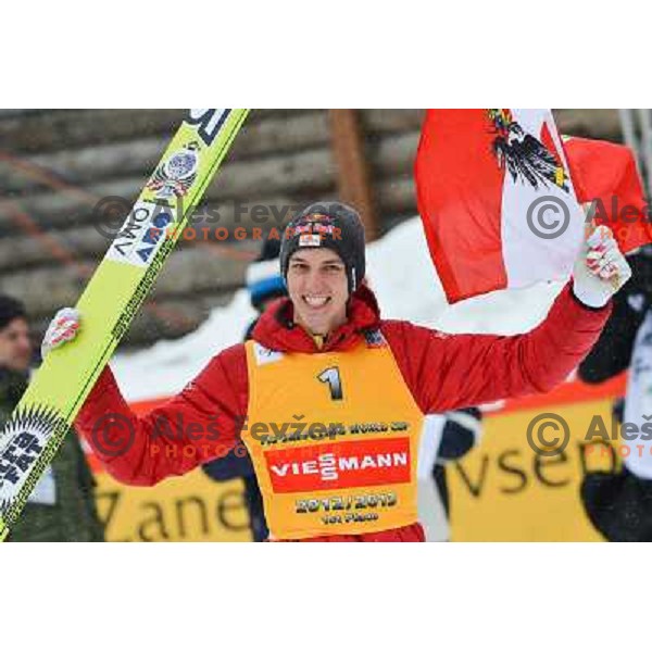 Gregor Schlierenzauer of Austria during final competition at FIS Ski jumping World Cup Final in Planica, Slovenia on March 24, 2013 