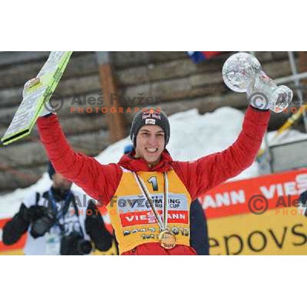 Gregor Schlierenzauer of Austria during final competition at FIS Ski jumping World Cup Final in Planica, Slovenia on March 24, 2013 