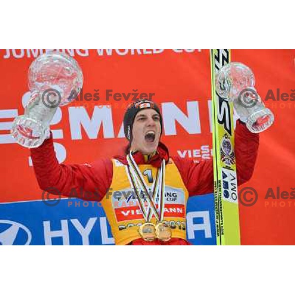 Gregor Schlierenzauer of Austria during final competition at FIS Ski jumping World Cup Final in Planica, Slovenia on March 24, 2013 