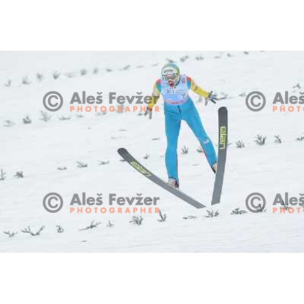 Andraz Pograjc of Slovenia during final competition at FIS Ski jumping World Cup Final in Planica, Slovenia on March 24, 2013 