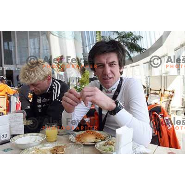 Robert Meglic at breakfast