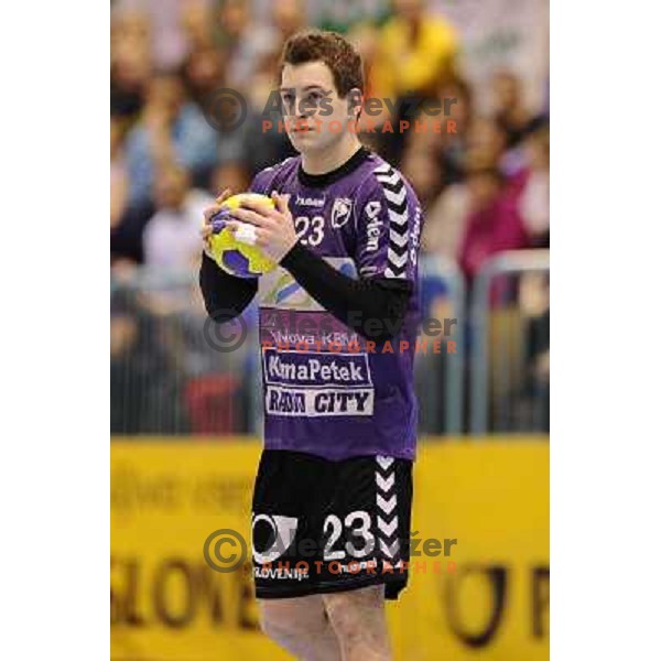 Miha Zarabec during handball match Maribor Branik - Frisch aux Goppingen, EHF cup, played in Tabor hall, 20.4.2013, Maribor 