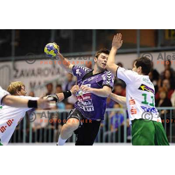 Nikola Spelic during handball match Maribor Branik - Frisch aux Goppingen, EHF cup, played in Tabor hall, 20.4.2013, Maribor 